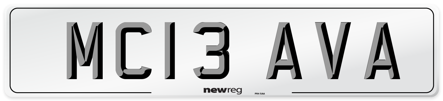 MC13 AVA Number Plate from New Reg